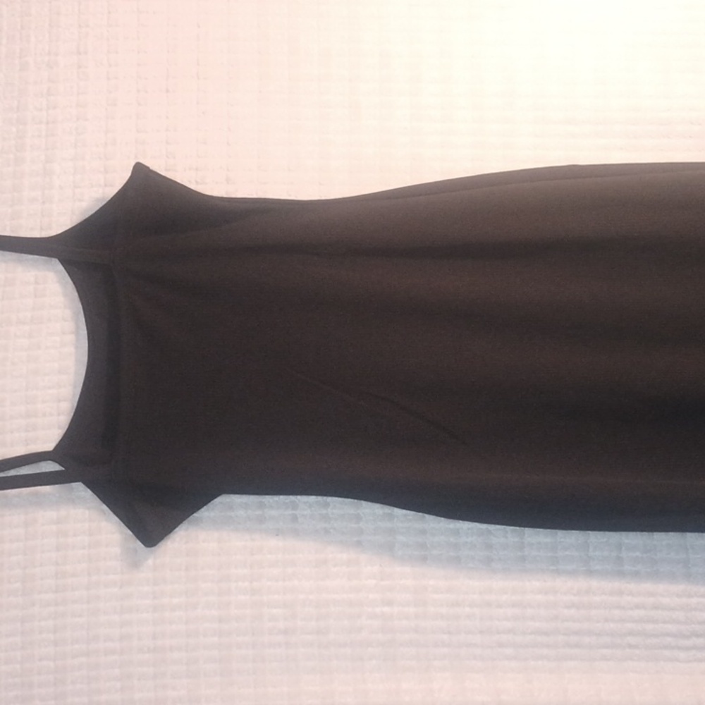 Sexy Double Lace Up Black Long Dress Maxi - Picture 7 of 8